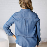Aven Tencel Top - Medium Wash