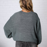 Avenly Oversized Balloon Sleeve Sweater - Ash Jade