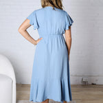 Avenly Woven Midi Dress - Blue