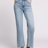 Avery High Rise Straight Jeans - Light Wash