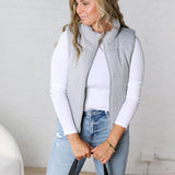 Axtyn Soft Touch Puffer Vest – H Grey FINAL SALE