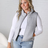 Axtyn Soft Touch Puffer Vest – H Grey FINAL SALE
