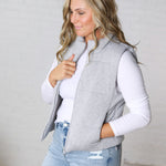 Axtyn Soft Touch Puffer Vest – H Grey FINAL SALE