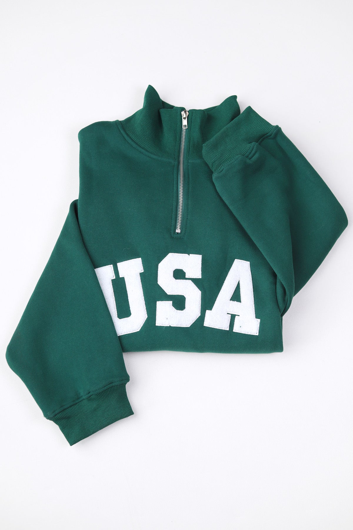Bailey Quarter Zip USA Sweatshirt - Forest