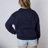 Bailey Quarter Zip USA Sweatshirt - Navy