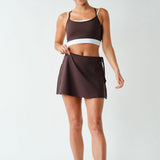 Becca Venice Double Strap Sports Bra - Coffee Bean