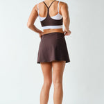 Becca Venice Double Strap Sports Bra - Coffee Bean