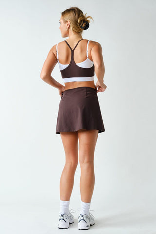 Becca Venice Double Strap Sports Bra - Coffee Bean