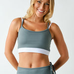 Becca Venice Double Strap Sports Bra - Eucalyptus