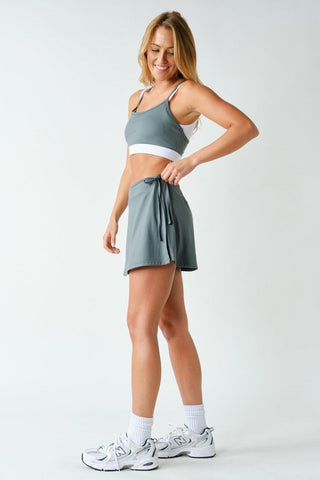 Becca Venice Double Strap Sports Bra - Eucalyptus