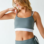 Becca Venice Double Strap Sports Bra - Eucalyptus