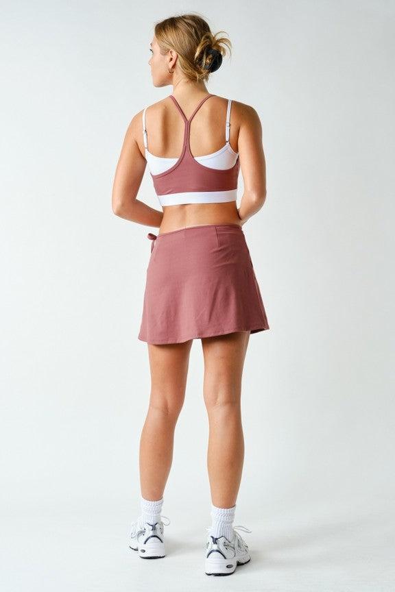Becca Venice Double Strap Sports Bra - Rosewood