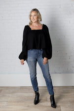 Belize Black Babydoll Top