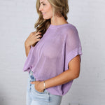 Bellara Sheer Loose Fit Sweater - Lavender
