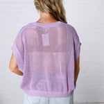 Bellara Sheer Loose Fit Sweater - Lavender
