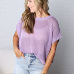 Bellara Sheer Loose Fit Sweater - Lavender