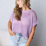 Bellara Sheer Loose Fit Sweater - Lavender