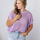 Bellara Sheer Loose Fit Sweater - Lavender