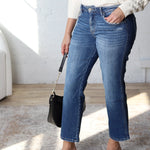 Betsy High Rise Crop Straight Jeans