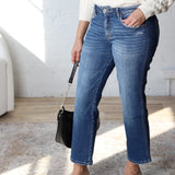 Betsy High Rise Crop Straight Jeans