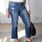 Betsy High Rise Crop Straight Jeans