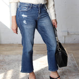 Betsy High Rise Crop Straight Jeans