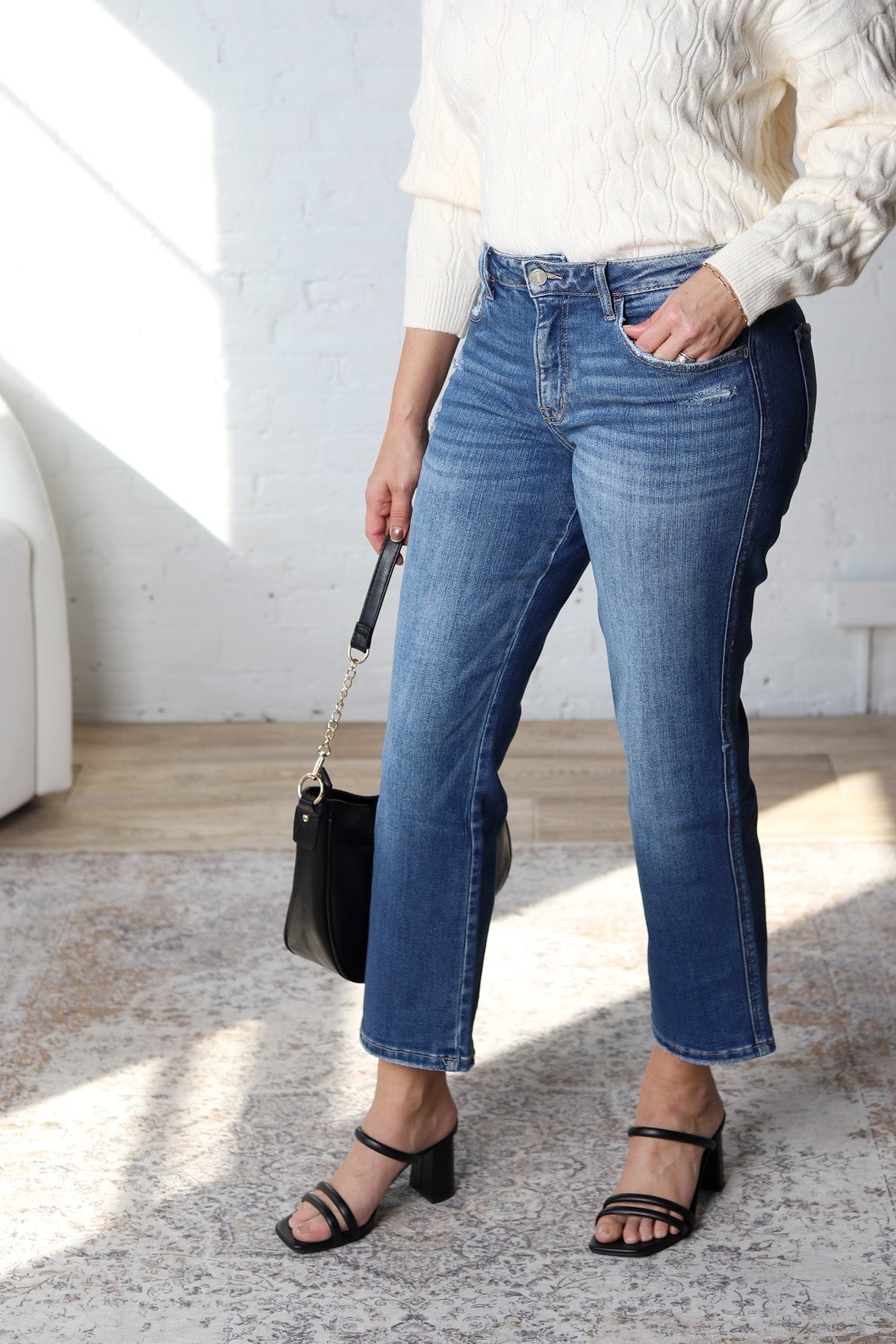 Betsy High Rise Crop Straight Jeans FINAL SALE