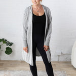 Bexley Open Front Hooded Cardigan - Charcoal - FINAL SALE