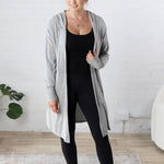 Bexley Open Front Hooded Cardigan - Charcoal - FINAL SALE