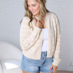 Bexley Textured Sweater Cardigan - Beige
