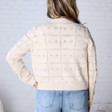 Bexley Textured Sweater Cardigan - Beige