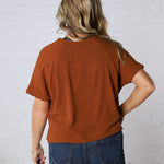 Bianka Solid Blouse - Mocha Brown