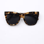 Billie Sunglasses - Snow Tortoise Smoke Polarized Lens