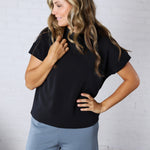 Black Laguna Short Sleeve Tee Top