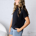 Black Laguna Short Sleeve Tee Top