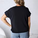 Black Laguna Short Sleeve Tee Top