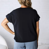 Black Laguna Short Sleeve Tee Top