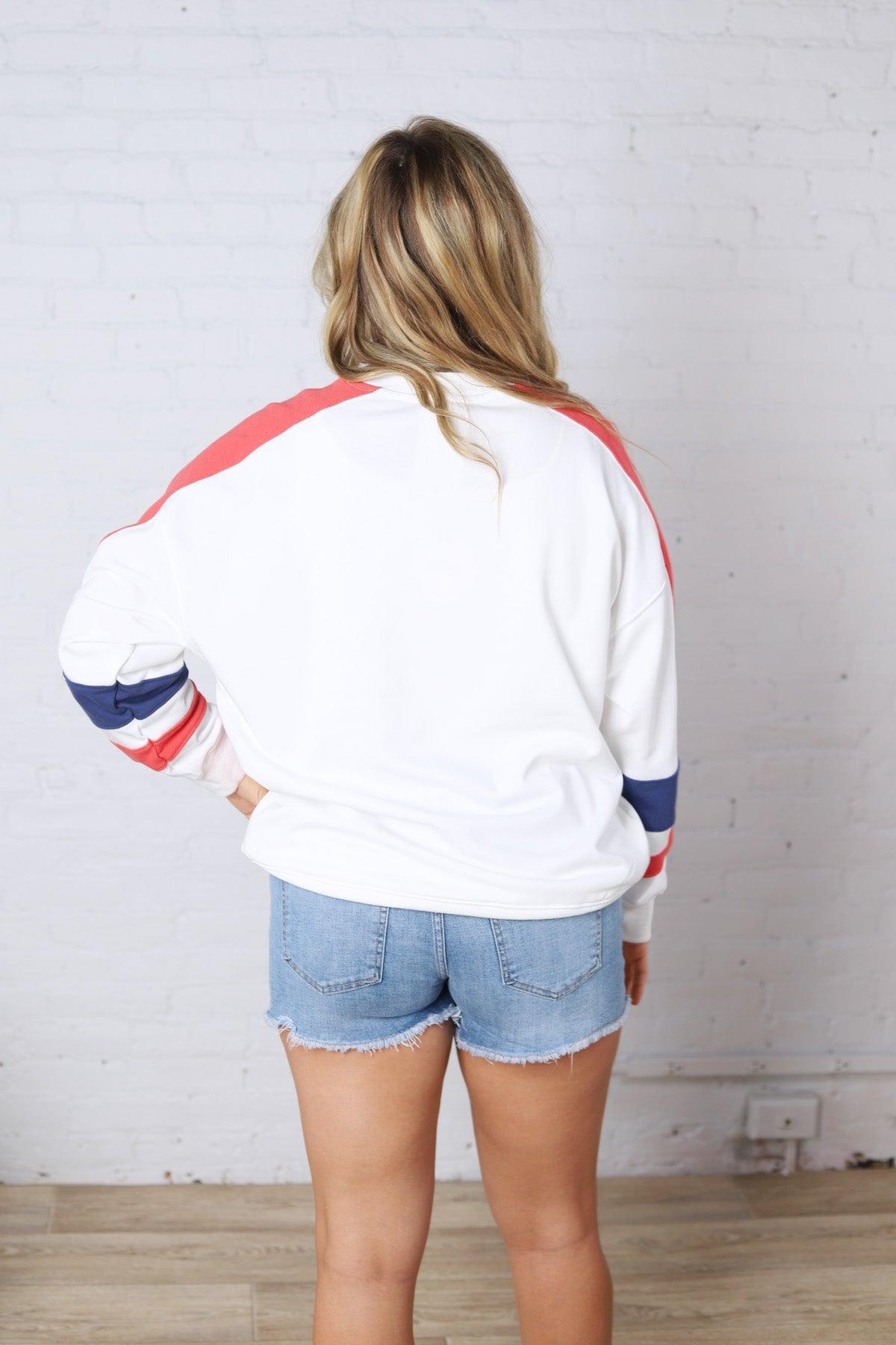 Blair Color Block USA Sweatshirt