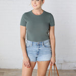 Blakely Ribbed Knit Top - Pine