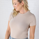 Blakely Ribbed Knit Top - Stone