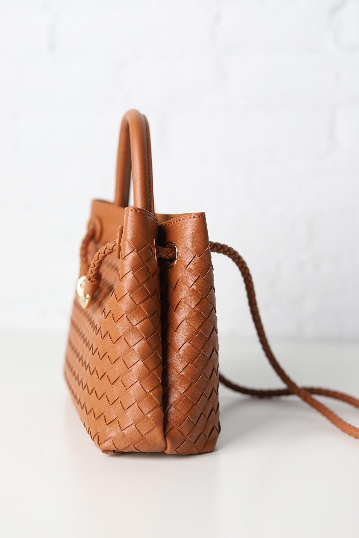 Blakely Woven Crossbody - Tan