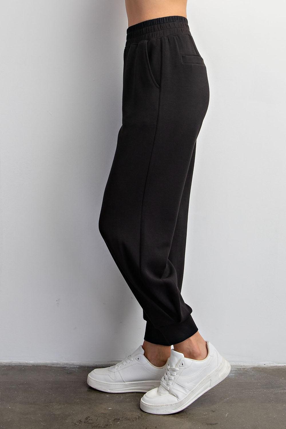 Blayne Modal Luxe Joggers - Black