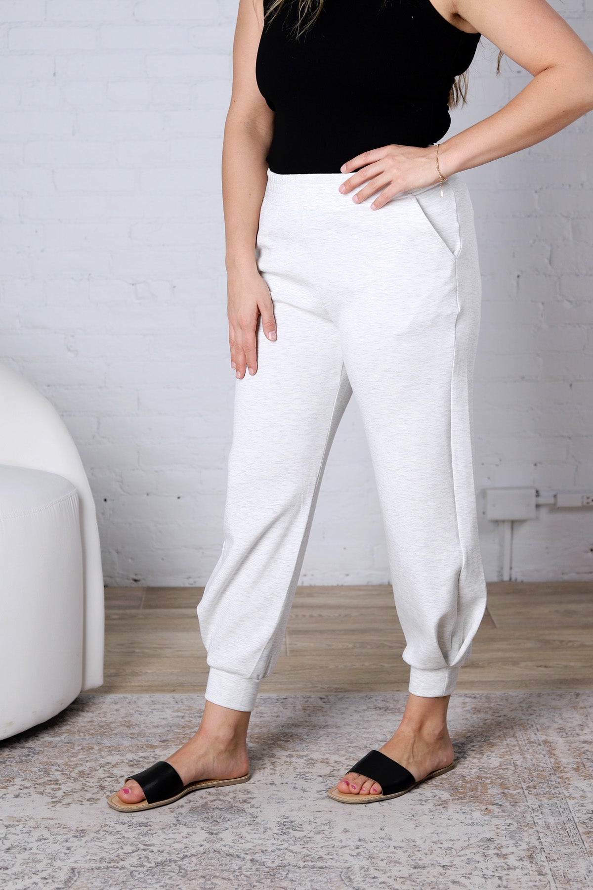 Blayne Modal Poly Joggers - Lt Heather Grey