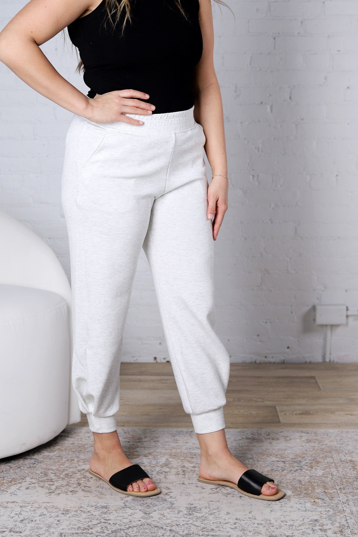Blayne Modal Poly Joggers - Lt Heather Grey