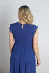 Brea Smocked Tiered Midi Dress - Royal Blue