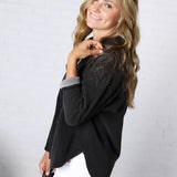 Brenly Cotton Fleece Oversized Shacket - Charcoal