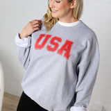 Brexley USA Graphic Sweatshirt - Heather Grey