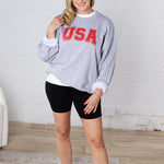 Brexley USA Graphic Sweatshirt - Heather Grey