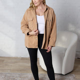 Bria Brushed Shacket - Camel