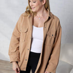 Bria Brushed Shacket - Camel